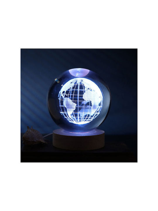 Total Gift Διακοσμητικό Φωτιστικό LED Θερμό Λευκό Crystal Ball 10x10εκ.
