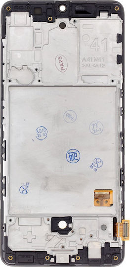 LCD Display Plus Touch Unit and Front Cover for Samsung Galaxy A41 Black