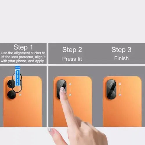 Techsuit Kameraschutz Gehärtetes Glas Black für das Xiaomi Redmi 14C