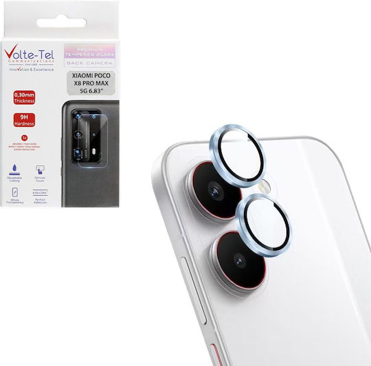 Volte-tel Camera Glass Cover Xiaomi Poco X8 Pro 5g 6.59in 9h 0.33mm Easy Application Sierra Blue Volte-tel