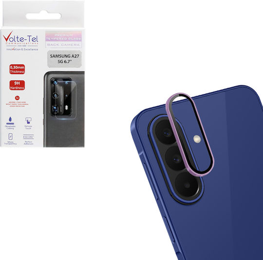 Volte-tel Camera Glass Cover Samsung A27 5g A276 6.7in 9h 0.33mm Easy Application Purple Volte-tel