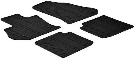 Lampa Set of Front and Rear Mats 4pcs Tray Type for Fiat 500L 2017+ Black