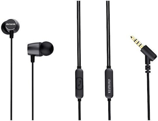 Aiwa In-Ear Freisprecheinrichtung Kopfhörer mit Stecker 3.5mm Schwarz