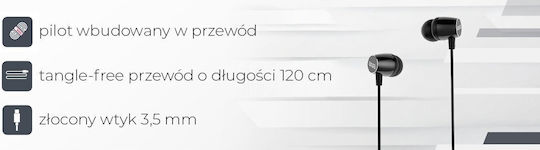 Aiwa In-Ear Freisprecheinrichtung Kopfhörer mit Stecker 3.5mm Schwarz