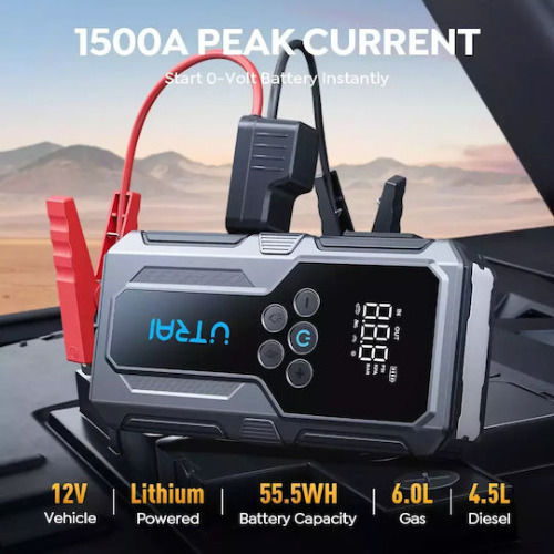 Utrai JS-9 Tragbar Auto-Starthilfe 8000mAh mit Power Bank,Powerbank / USB / Pumpe