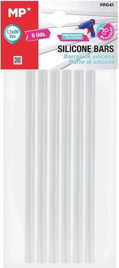 Madrid Papel Ράβδοι Σιλικόνης Silikonstäbe für Heißklebepistole Transparent 11mm 6Stück