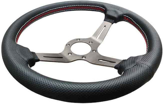 Car Steering Wheel Cover with Diameter 35cm Synthetic Black
