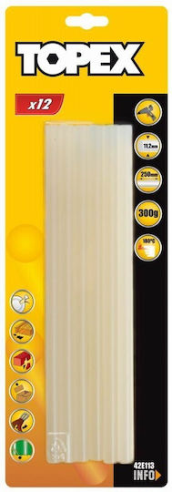 Topex Hot Glue Stick TOP-42E113 Transparent 11mm 12pcs