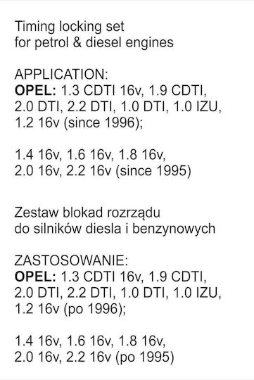 Yato Εργαλείο Εκκεντροφόρου Αυτοκινήτου 29τμχ για Opel