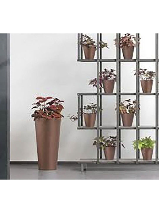 Marhome Tubus Slim Übertopf Metall Bronze 30x30x57.2εκ.