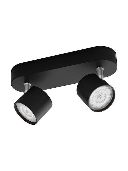 Philips Dublu LED Spot în Culoare Negru