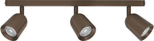 Eglo Camaldoli Triple Ceiling & Wall Spot with GU10 Lamp Adapter in Bronze Colour