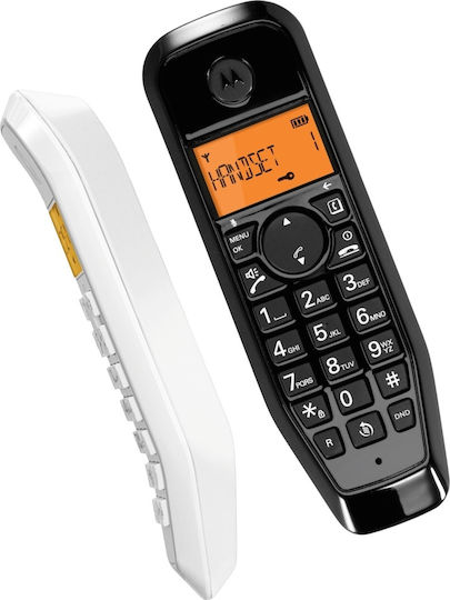 Motorola S1202 Ασύρματο Τηλέφωνο Duo Μαύρο / Λευκό