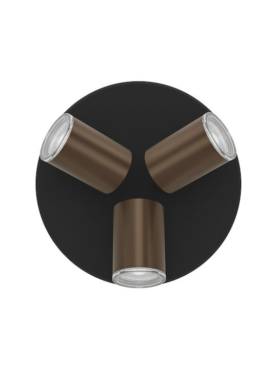 Eglo Consuma Triple Ceiling & Wall Spot with GU10 Lamp Adapter in Bronze Color