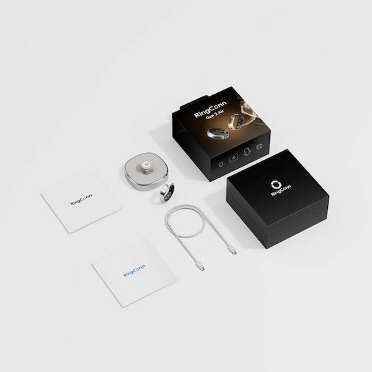 RingConn Gen 2 Air Smart Ring 16.5mm Αδιάβροχο με Παλμογράφο Galaxy Silver