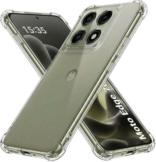 Silicone Slim Case Motorola Edge 70 Pro Stoßfeste Kanten Set Aufkleber Stoßfest Klare Silikon Transparent
