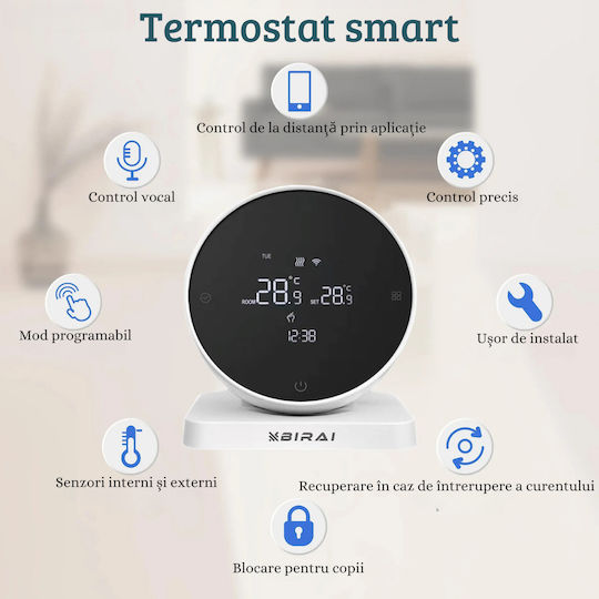 Цифров Термостат за Стая Smart с Тъчскрийн и Wi-Fi
