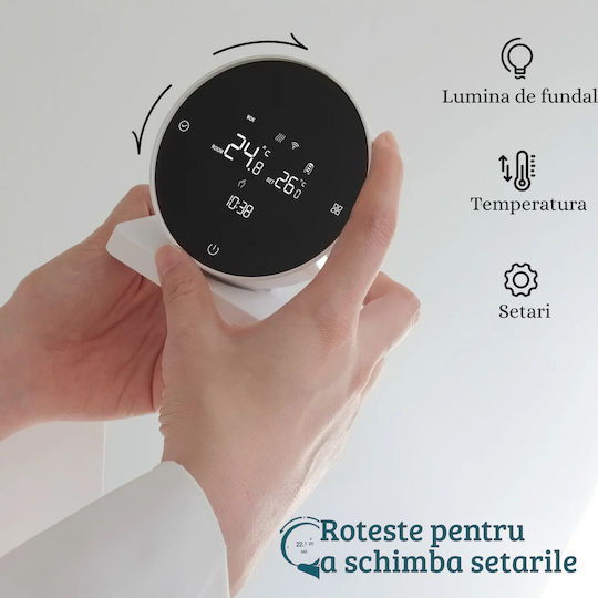 Termostat Digital de Cameră Smart cu Ecran Tactil și Wi-Fi
