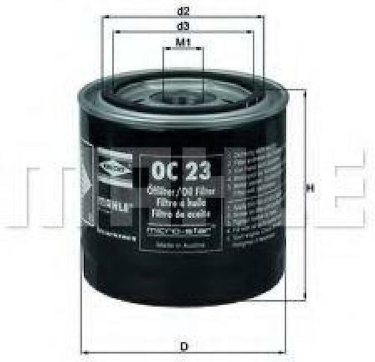 Mahle Φίλτρο Λαδιού Αυτοκινήτου για Ford