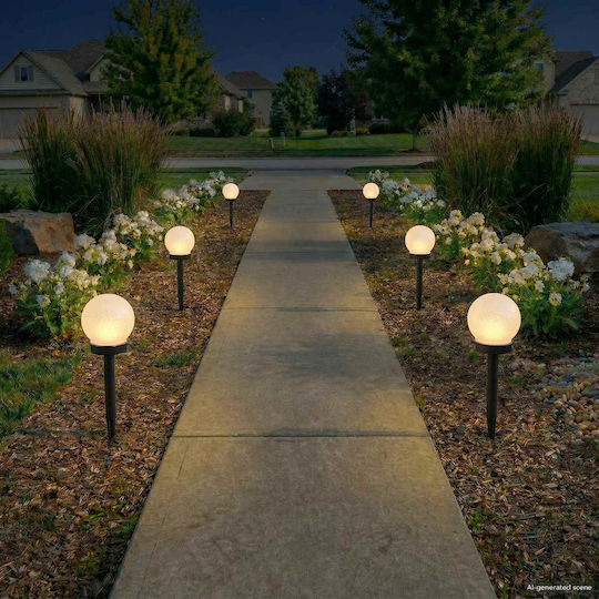 vidaXL Set of 4 Solar Light Lanterns Warm White with Photocell