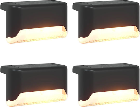 vidaXL Set Of 4 Solar Lights Warm White With Photocell 8x4x4.5cm