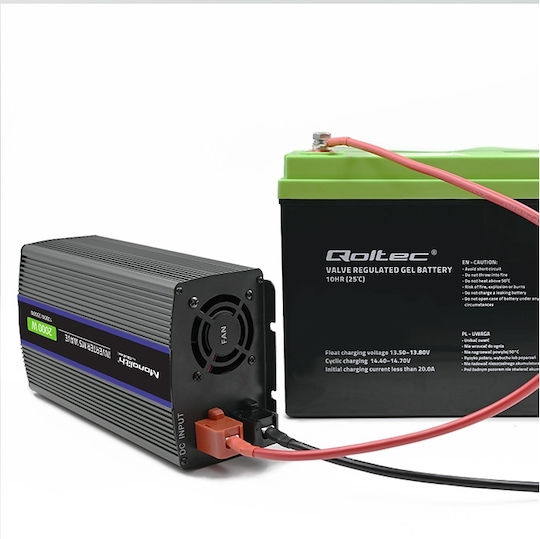 Qoltec Inverter Αυτοκινήτου Τροποποιημένου Ημιτόνου 2000W για Μετατροπή 12V DC σε 230V AC