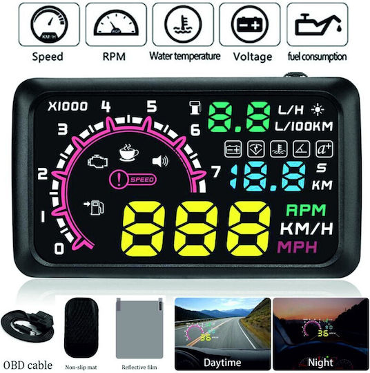 Digital Instrument Head Up Display Car OBD2