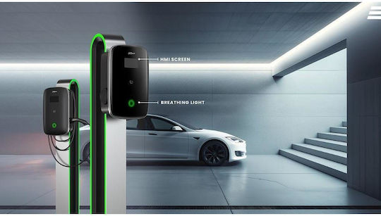 Dahua D-Volt Pro Încărcător Montat Pe Perete Trei Faze 22kW Cu Cablu Încorporat 5m Tipul 2