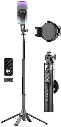 Blavec P-06 Selfie-Stick Handy-Stative mit Aufhelllicht Schwarz