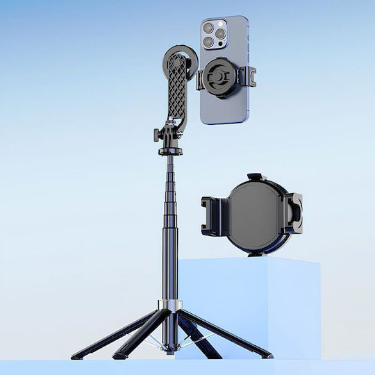Blavec P-06 Selfie-Stick Handy-Stative mit Aufhelllicht Schwarz