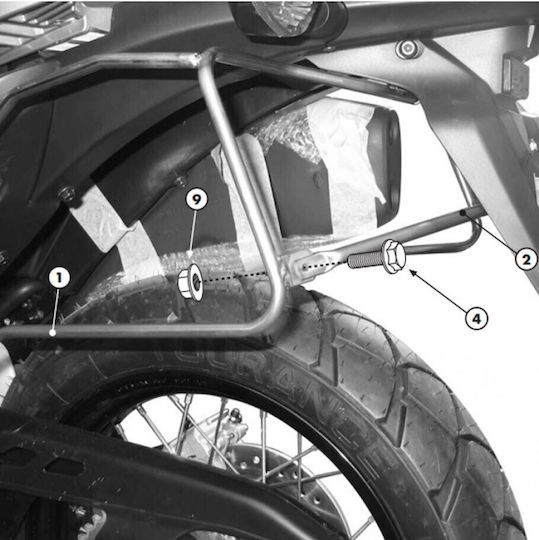 Side Bag Racks Tk221 Honda Transalp Xl 700 V '08-'13 Kappa