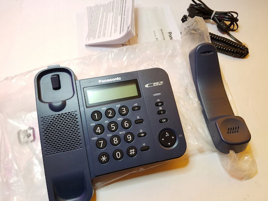 Panasonic KX-TS580 Ενσύρματο Τηλέφωνο Γραφείου Navy Μπλε KX-TS580GC