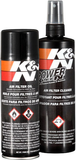 K&N Filterpflege Service Kit Aerosol Reinigungs- & Schmiermittel-Set für Luftfilter Motorräder 355ml