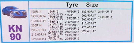 90 Anti Skid Chains Thickness 12mm Passenger Car 2 Pieces
