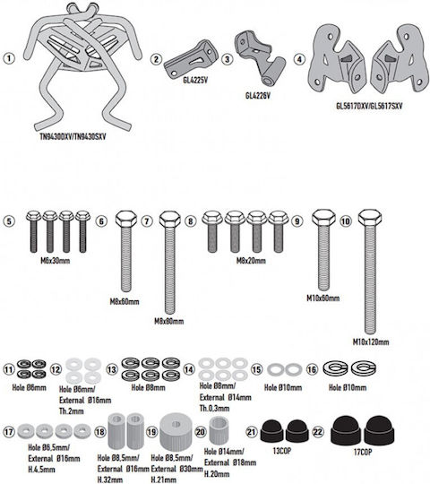 Kappa Motorcycle Engine Guards Kn9430or for KTM 890/790 Adventure 23-25
