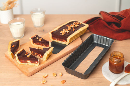 De Buyer Bakeware Tin For Tart Made Of Stainless Steel 35x10cm