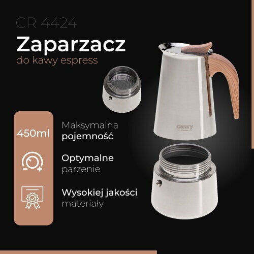 Camry Espressor Electric 9 Căni Inox Argintiu