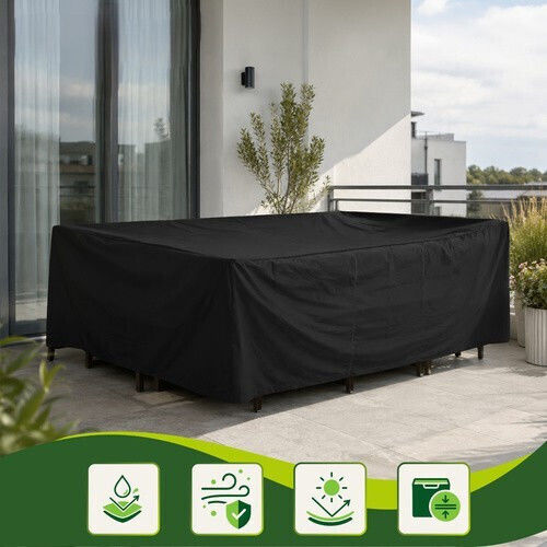 Husă Impermeabilă De Protecție Pentru Canapea 205x160x70cm În Culoare Neagră