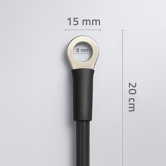 Qoltec Kabel 0.2m Schwarz