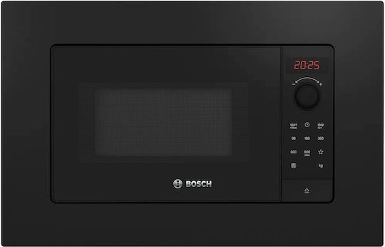 Bosch Εντοιχιζόμενος Φούρνος Μικροκυμάτων 20lt Μαύρος