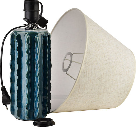 Mondex Tischlampen Mit Türkisfarbenem Hut Und Basis