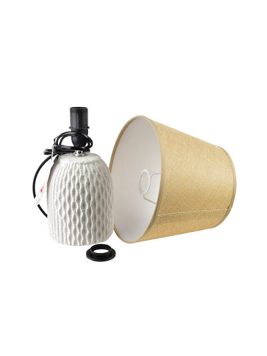 Mondex Table Lamp with White Shade and Base
