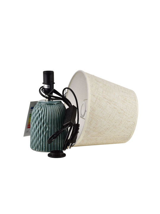 Mondex Table Lamp with Turquoise Shade and Base