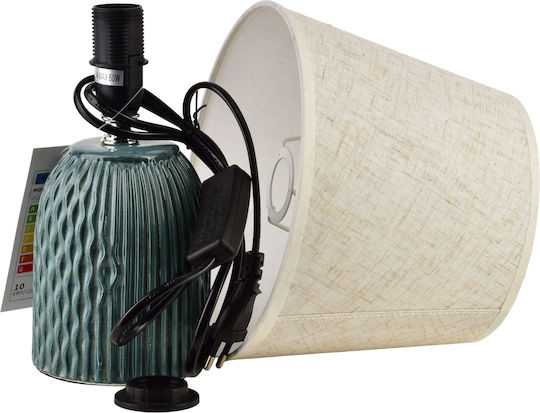 Mondex Tischlampen Mit Türkisfarbenem Hut Und Basis