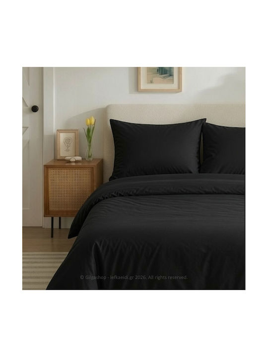 Casa Colori Kissenbezug-Set mit Umschlagumschlag Black 50x70cm.