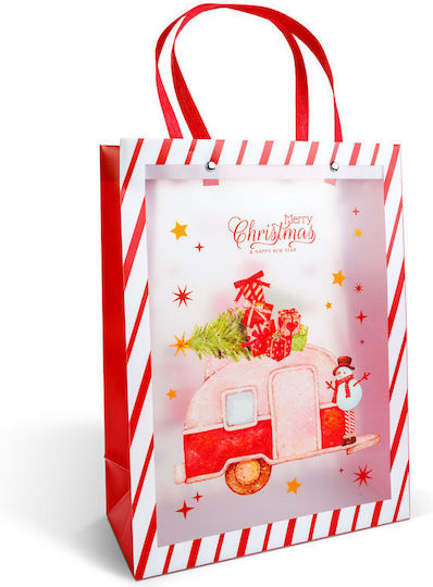 Geantă de Crăciun din Plastic pentru Cadou 24x9.5x19.5 cm (Diverse Modele)