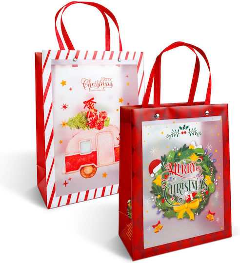 Geantă de Crăciun din Plastic pentru Cadou 24x9.5x19.5 cm (Diverse Modele)