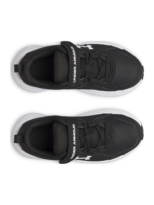 Kids Sports Shoes Running with Hook & Loop Closure Black