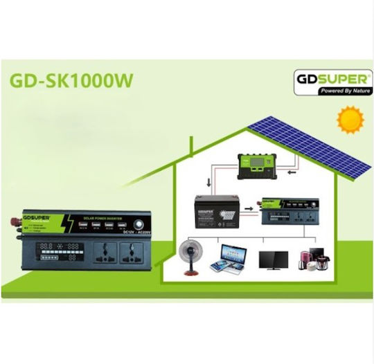 Car Power Inverter 1000W Conversion 12V DC 220V AC Single-Phase Gd-sk1000W OEM
