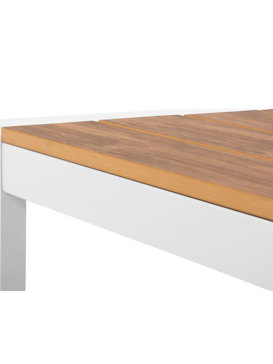 Set de Masă pentru Exterior Hilliard 5 Piese Alb